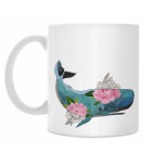 Кит кашалот в цветах