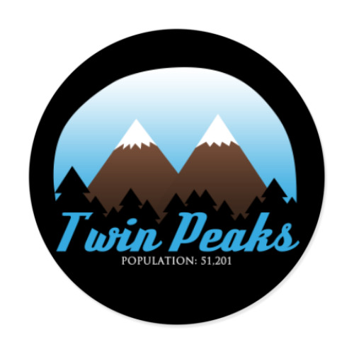 Виниловые наклейки с принтом Сериал Твин Пикс Twin Peaks