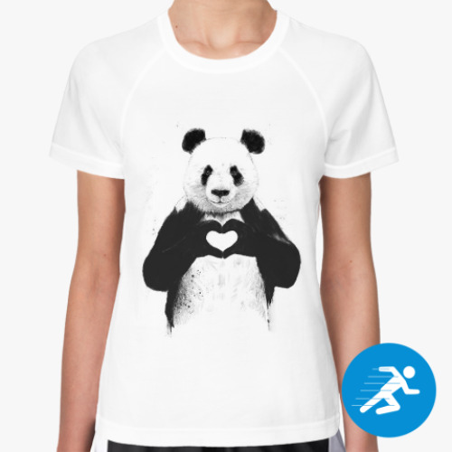 Женская спортивная футболка Панда