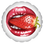 Губы с клубничкой