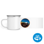 Кружка металлическая белая (круговая запечатка)