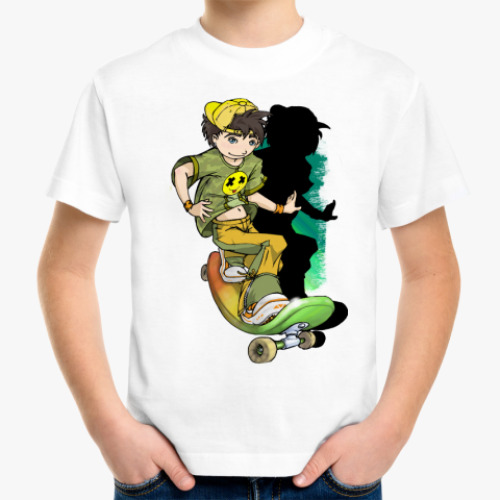 Детская футболка с принтом Скейтборд