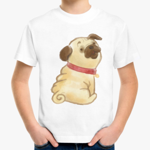 Детская футболка Мопс Pug