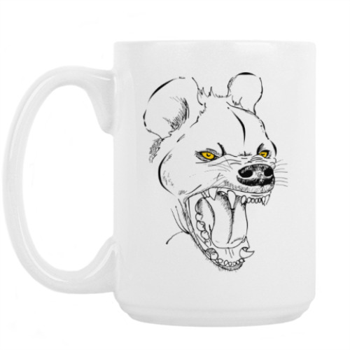 Кружка с принтом хохочущая гиена