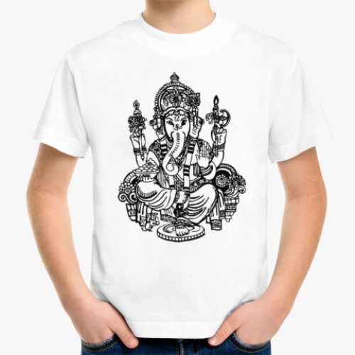 Детская футболка с принтом Ганеша