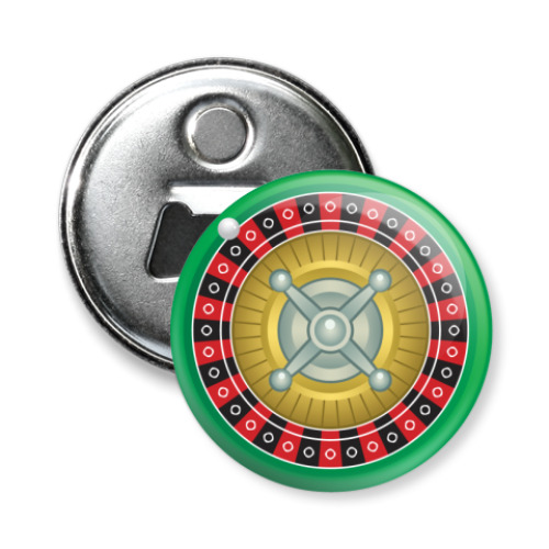 Магнит-открывашка с принтом Рулетка