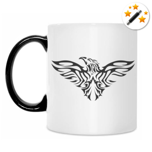 Кружка-хамелеон с принтом Орел