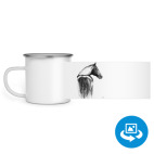 Кружка металлическая белая (круговая запечатка)