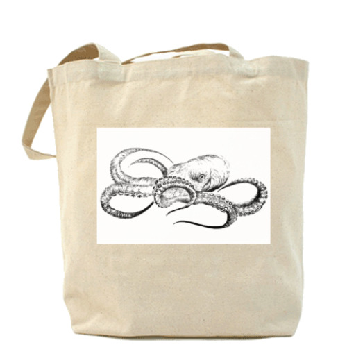 Сумка шоппер с принтом Осьминог