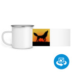 Кружка металлическая белая (круговая запечатка)