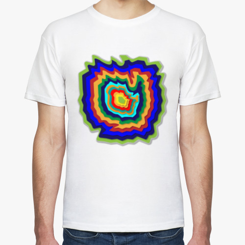 Футболка с принтом Радужный фон