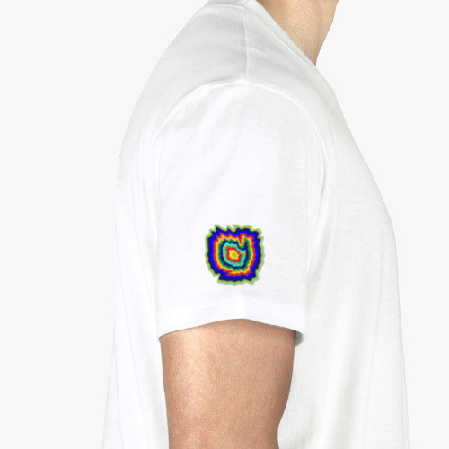 Футболка с принтом Радужный фон