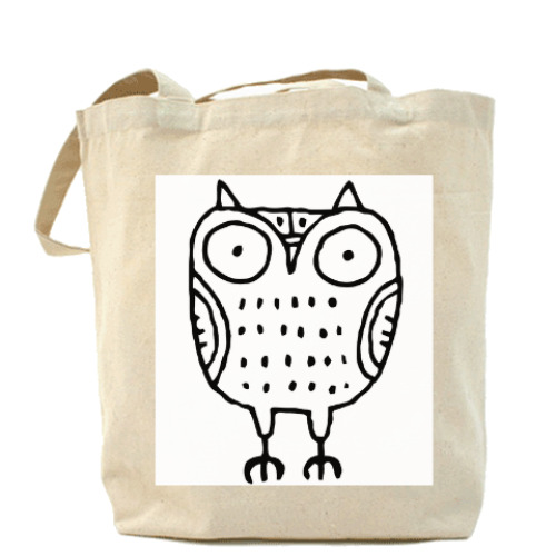 Сумка шоппер с принтом Совы. Совушки. Owl. Owls.
