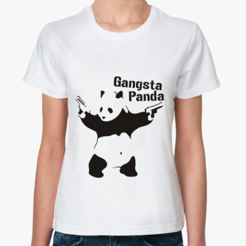Классическая футболка с принтом Gangsta Panda