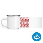 Кружка металлическая белая (круговая запечатка)