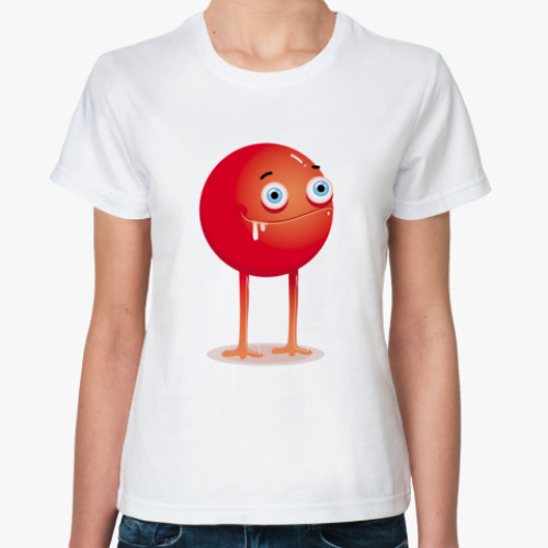 Классическая футболка с принтом  Забавный монстр