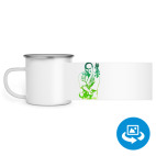 Кружка металлическая белая (круговая запечатка)