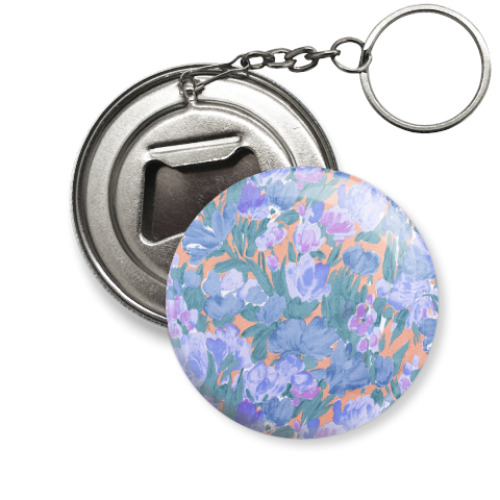 Брелок-открывашка с принтом Цветы