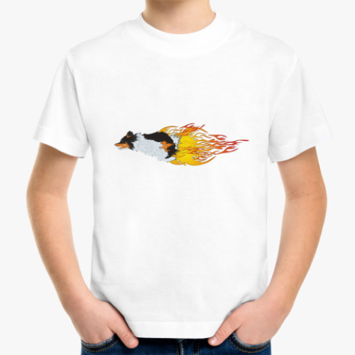 Детская футболка с принтом ПЛАМЯ