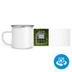 Кружка металлическая белая (круговая запечатка)