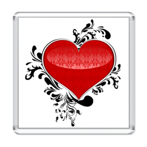 Магнит с принтом Сердце