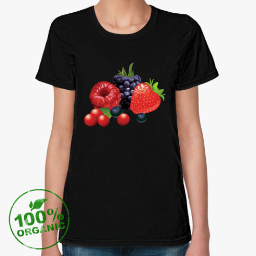 Женская футболка из органик-хлопка Ягоды