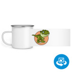 Кружка металлическая белая (круговая запечатка)