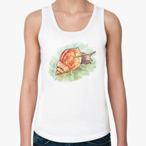 Женская майка с принтом Улитка