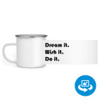 Кружка металлическая белая (круговая запечатка)