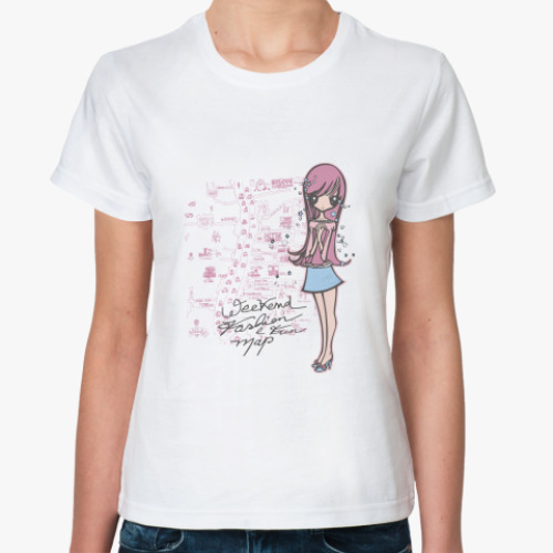 Классическая футболка с принтом Шоппинг