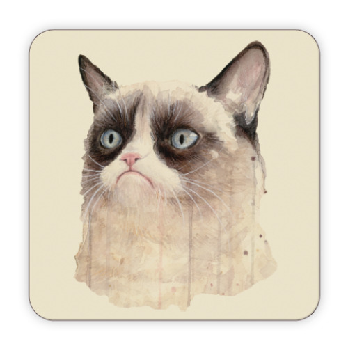 Костер (подставка под кружку) Grumpy Cat / Сердитый Кот