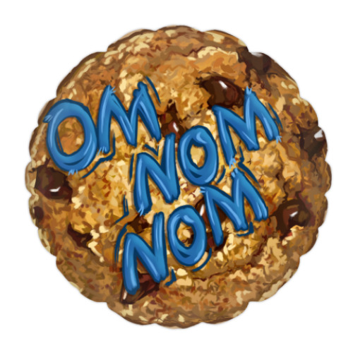 Подушка Om nom nom Печенье Cookie Monster