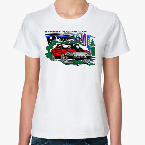 Классическая футболка Street racing car
