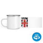 Кружка металлическая белая (круговая запечатка)