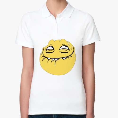 Женская рубашка поло (печать) с принтом ПеКа-фейс