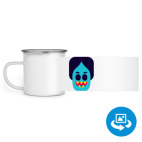 Кружка металлическая белая (круговая запечатка)