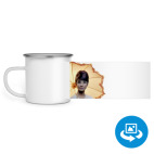 Кружка металлическая белая (круговая запечатка)