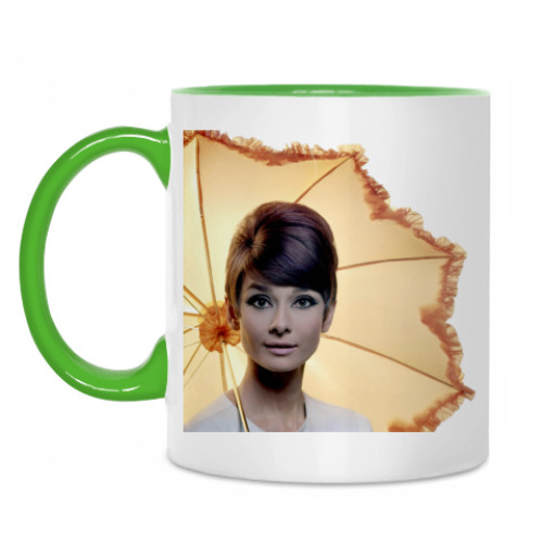 Кружка с принтом Одри Хепберн