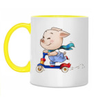 Хрюндель на самокате