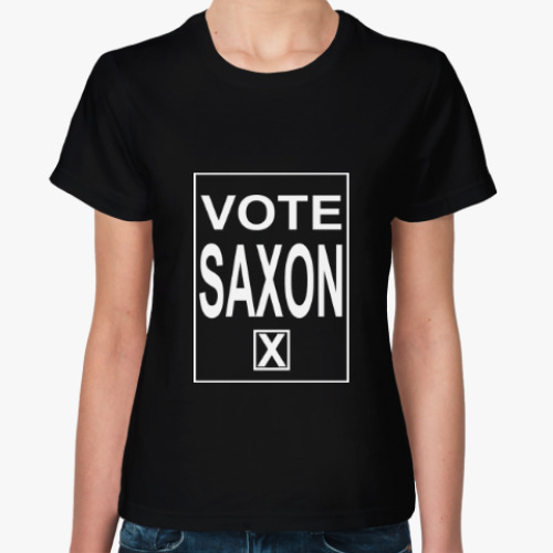 Женская футболка Vote Saxon Доктор Кто