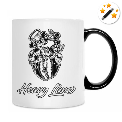 Кружка-хамелеон с принтом Heavy Lime