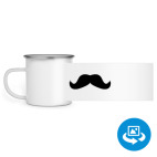 Кружка металлическая белая (круговая запечатка)