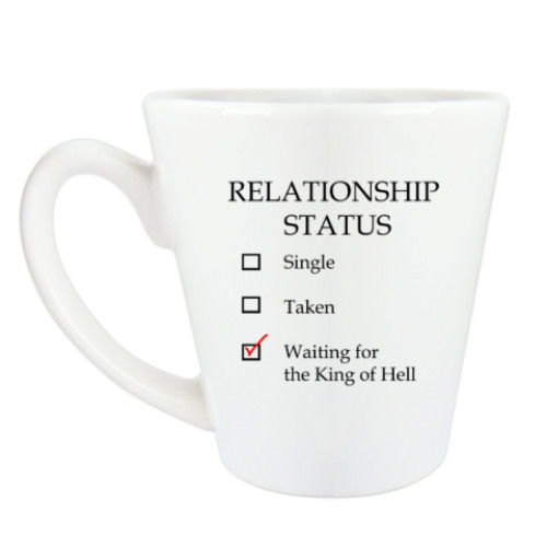 Чашка Латте с принтом В ожидании короля Ада