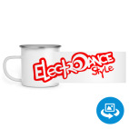 Кружка металлическая белая (круговая запечатка)