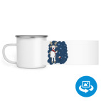 Кружка металлическая белая (круговая запечатка)