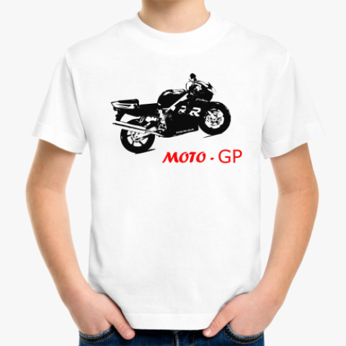 Детская футболка с принтом Мото GP