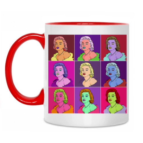 Кружка с принтом Мерилин Монро PopArt