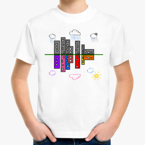 Детская футболка с принтом отражение
