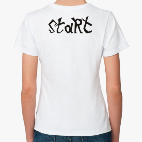 Классическая футболка с принтом Старт