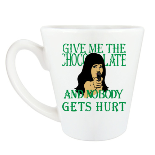 Чашка Латте с принтом Give me a chokolate